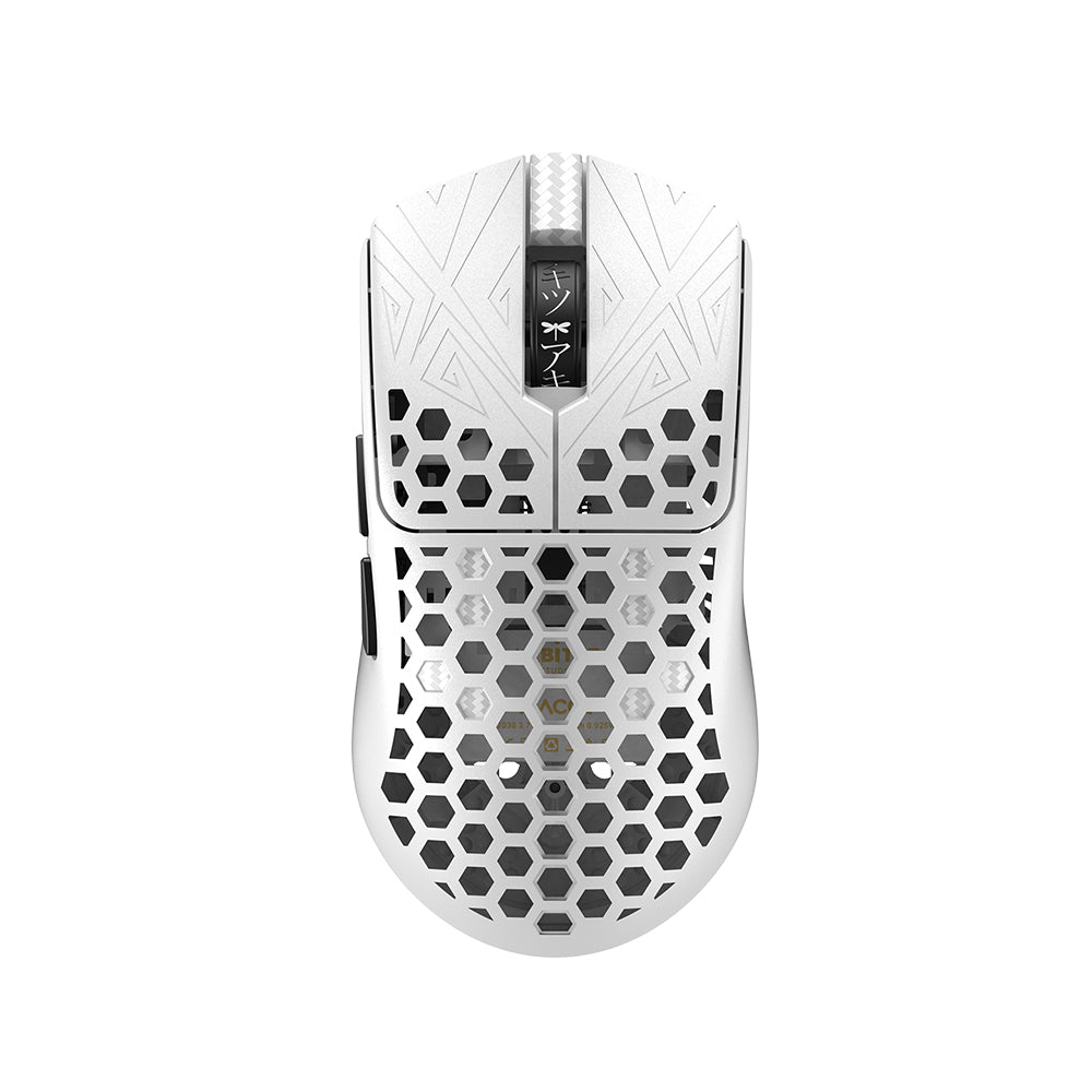 Arbiter Studio AKITSU MEDIUM 40g Carbon Fiber 8K Wireless Gaming Mouse White