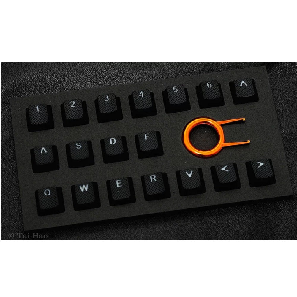 Tai-Hao Rubber Gaming Backlit Keycaps-18 keys/8 keys Black