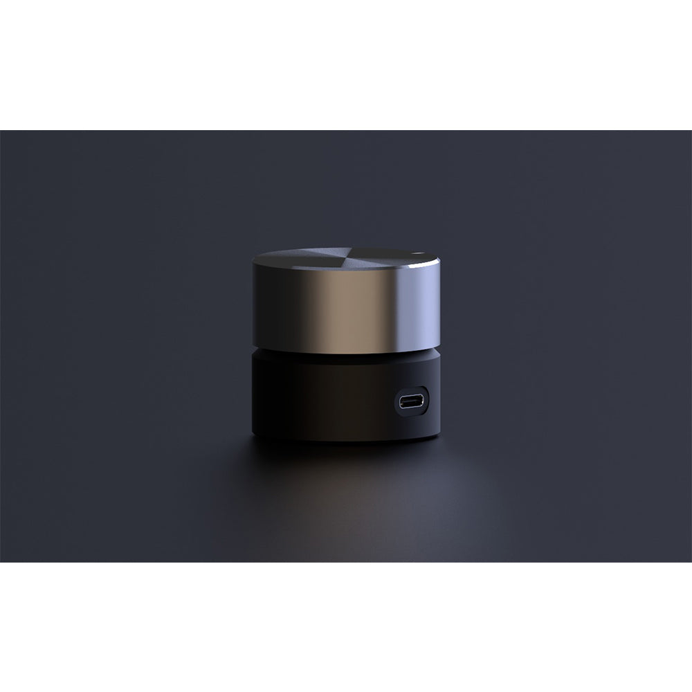 Binepad BNR1-V2 CNC Aluminum PC Knob Silver Knob Black Bottom