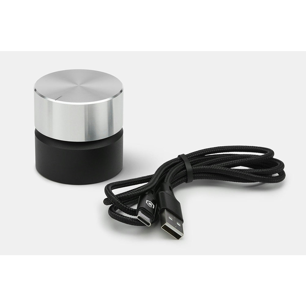 Binepad BNR1-V2 CNC Aluminum PC Knob Silver Knob Black Bottom