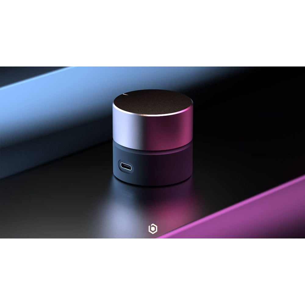 Binepad BNR1-V2 CNC Aluminum PC Knob Silver Knob Black Bottom