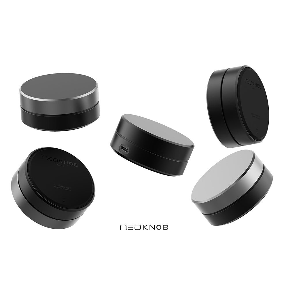 Binepad Neo Knob KN01 CNC Aluminum PC Knob Black Knob Black Bottom