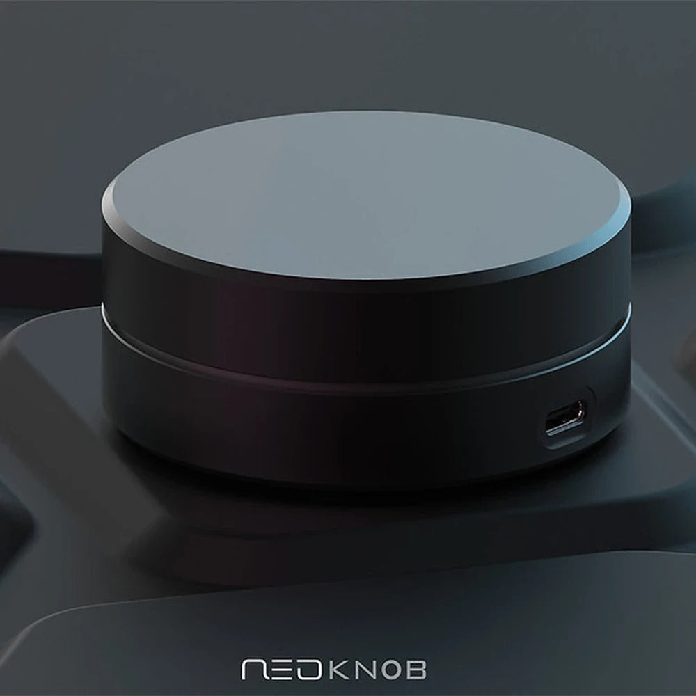 Binepad Neo Knob KN01 CNC Aluminum PC Knob Black Knob Black Bottom