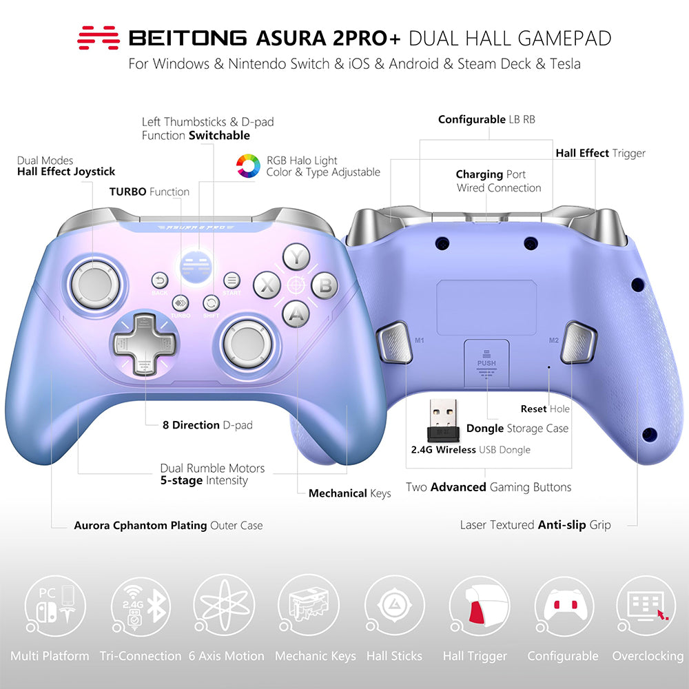 BEITONG Asura 2 Pro Plus Wireless Controller Gamepad Nebulae