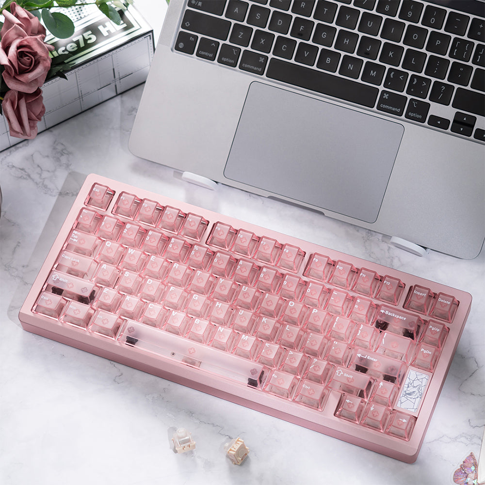 Chilkey Slice75 HE Keyboard Pink WS Flux Switch