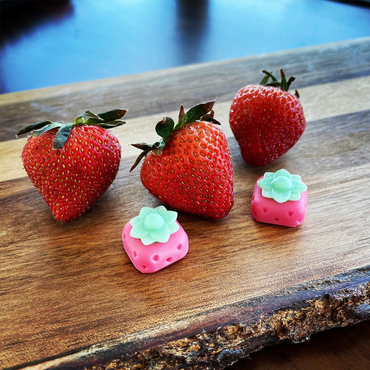 Capsmiths Strawberry Artisan Keycap (Laser Pink)