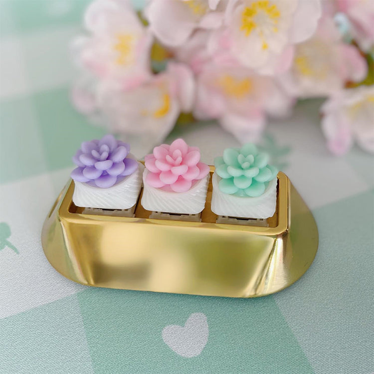 Capsmiths Succulent Echeveria Artisan Keycap (Lavender)