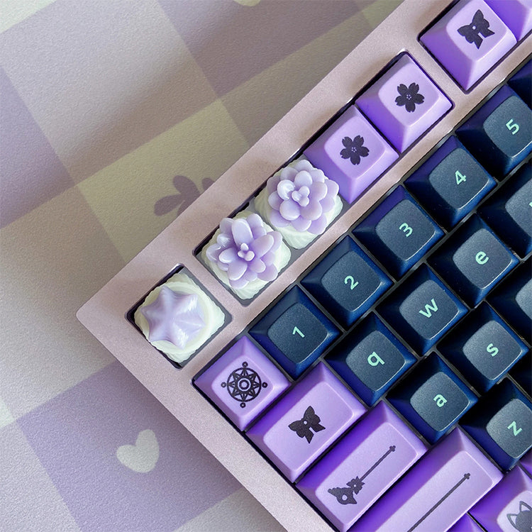 Capsmiths Succulent Echeveria Artisan Keycap (Lavender)