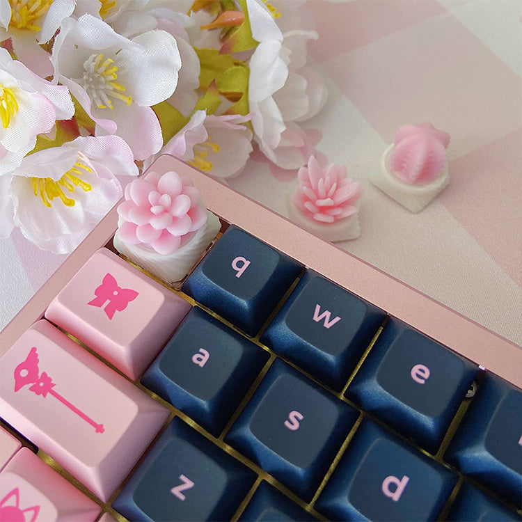 Capsmiths Succulent Echeveria Artisan Keycap (Sakura)