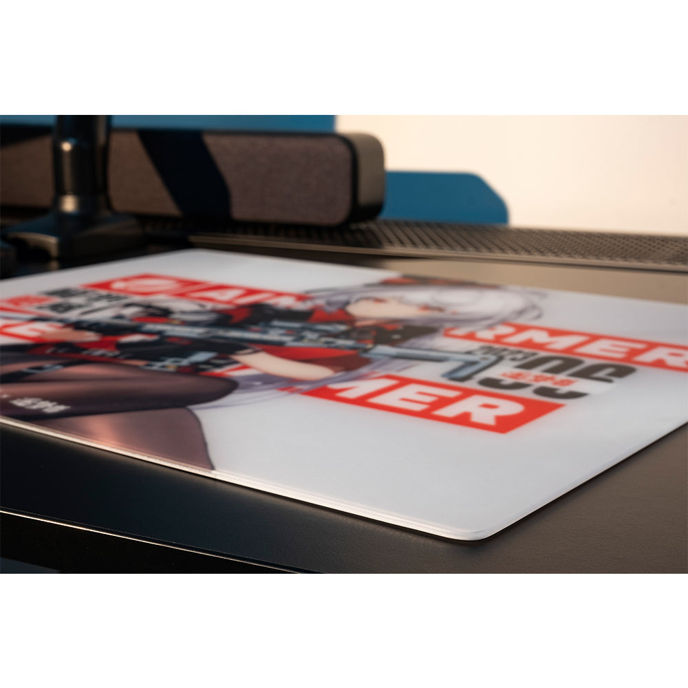 Dream Gamer Float Glass Mousepad AIMSTORMER White【他商品との同梱不可】