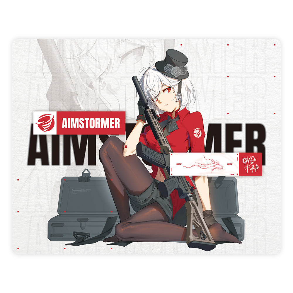Dream Gamer Thunder Glass Mousepad AIMSTORMER Ash【他商品との同梱不可】