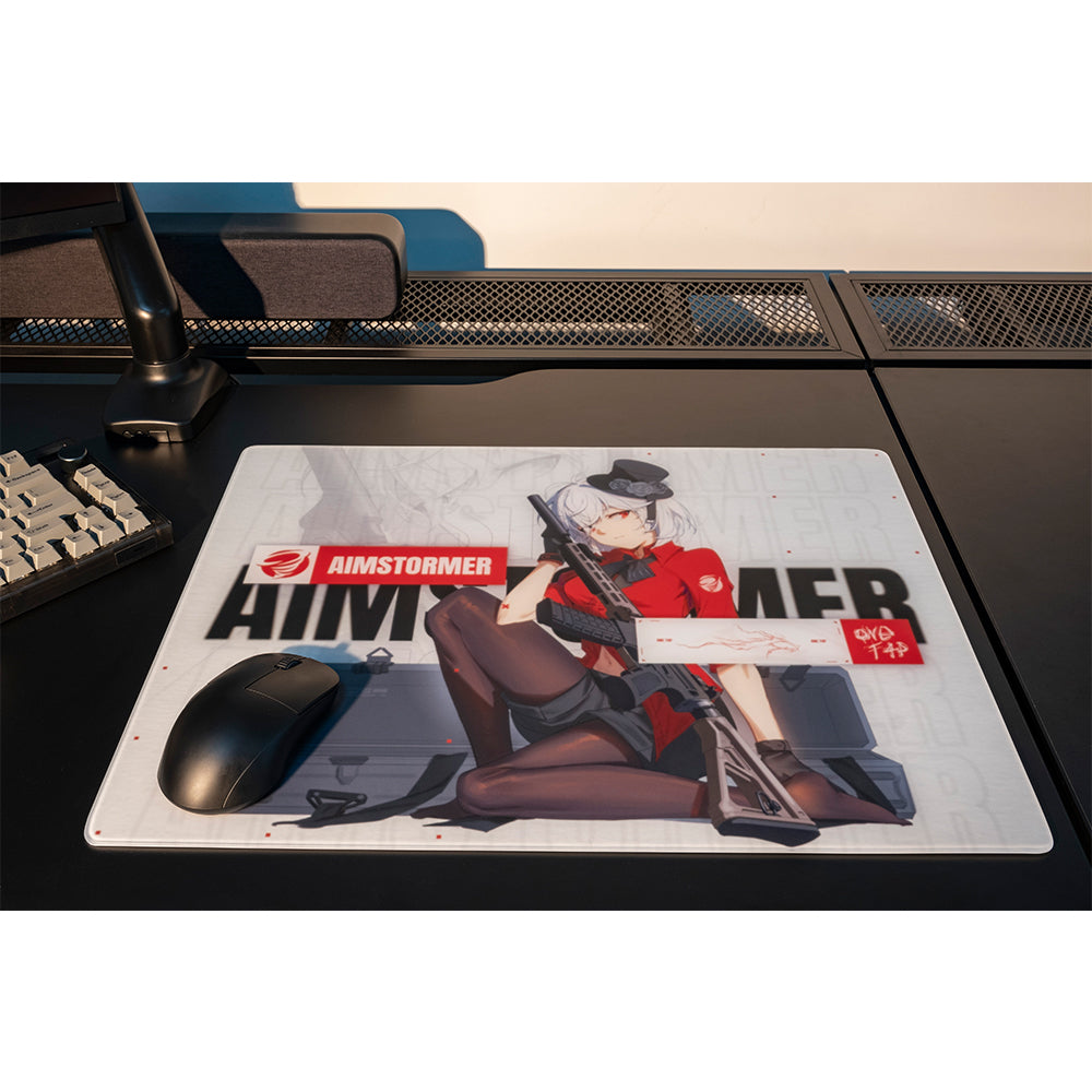 Dream Gamer Thunder Glass Mousepad AIMSTORMER Ash【他商品との同梱不可】