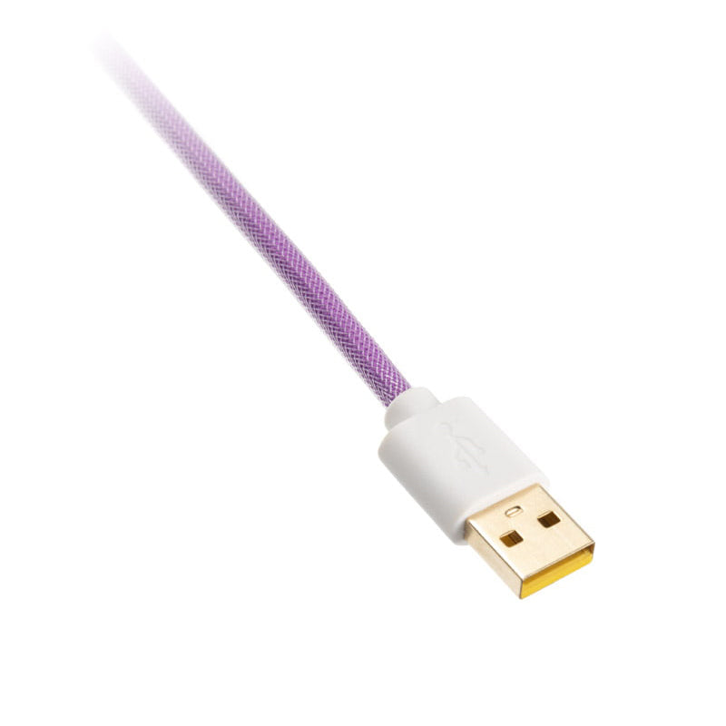 Ducky Premicord Custom Coiled USB Cable Frozen Llama