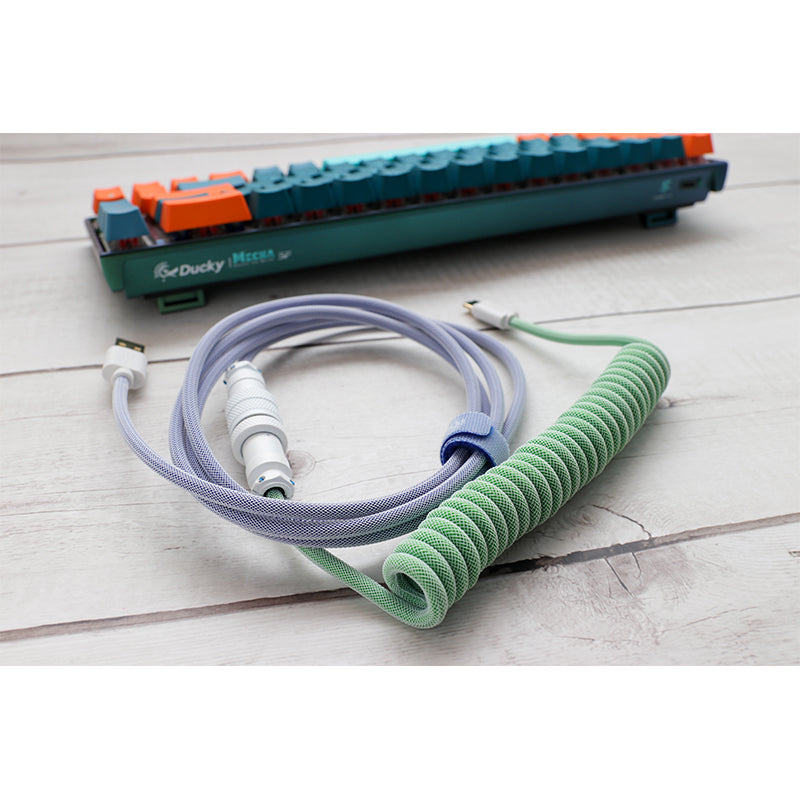 Ducky Premicord Custom Coiled USB Cable Iris