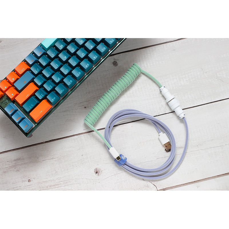 Ducky Premicord Custom Coiled USB Cable Iris