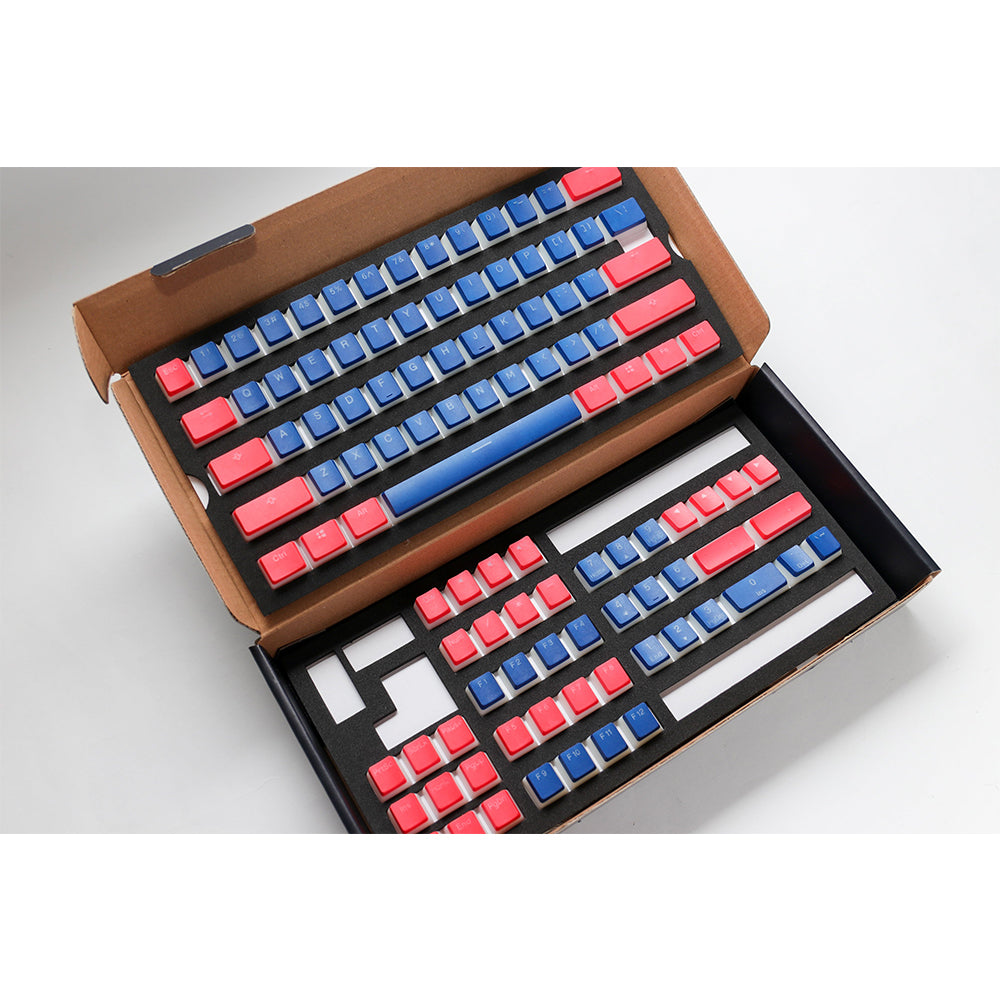 Seamless Legend Pudding Keycap Set Classic Blue Alpha Keycaps