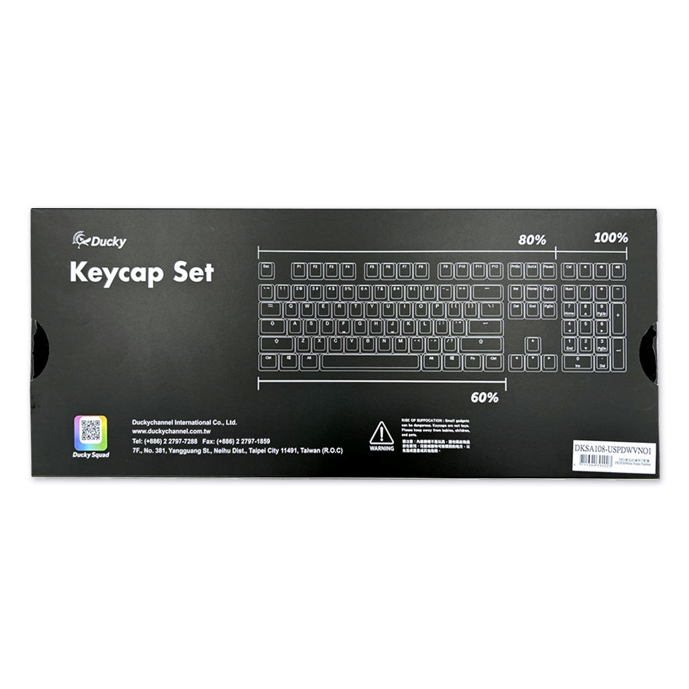 Ducky Seamless Legend Pudding Keycap Set Purple White