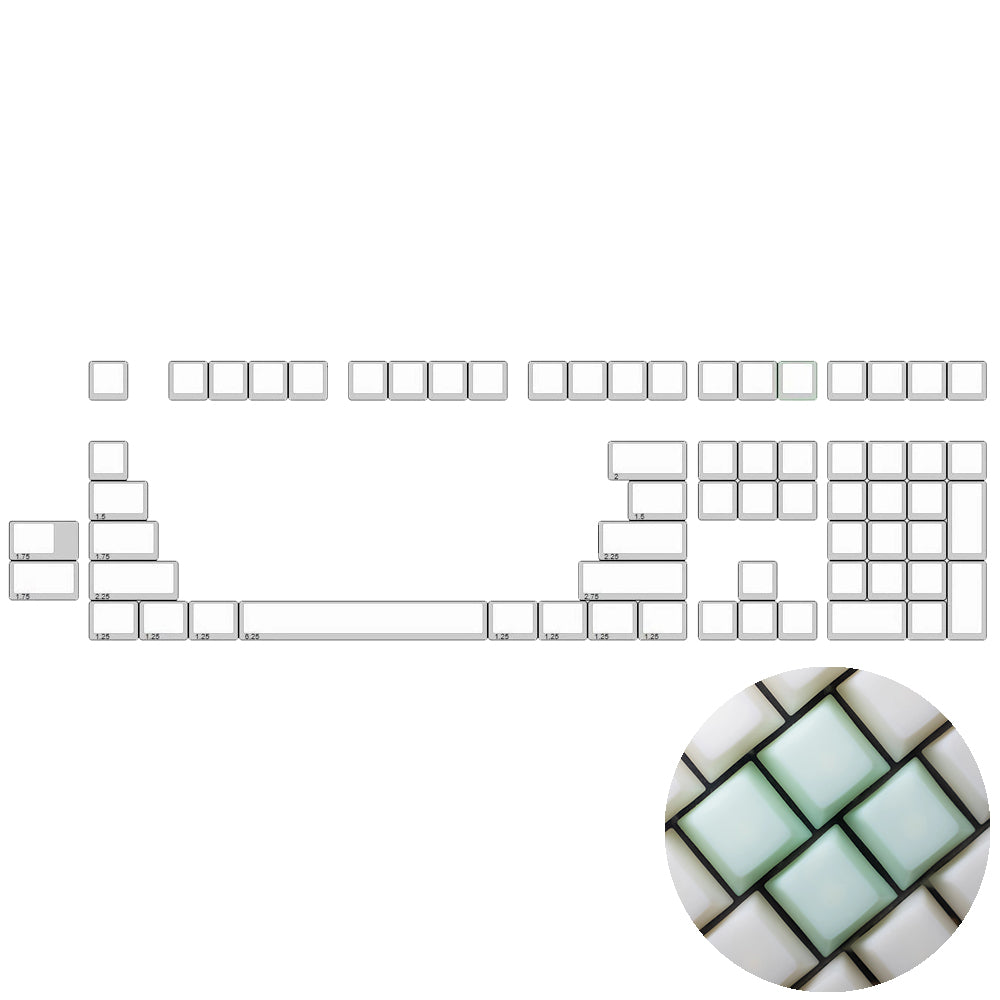 EscapeKeyboard POM Jelly Keycaps ANSI fullsize Mod Kit Matcha