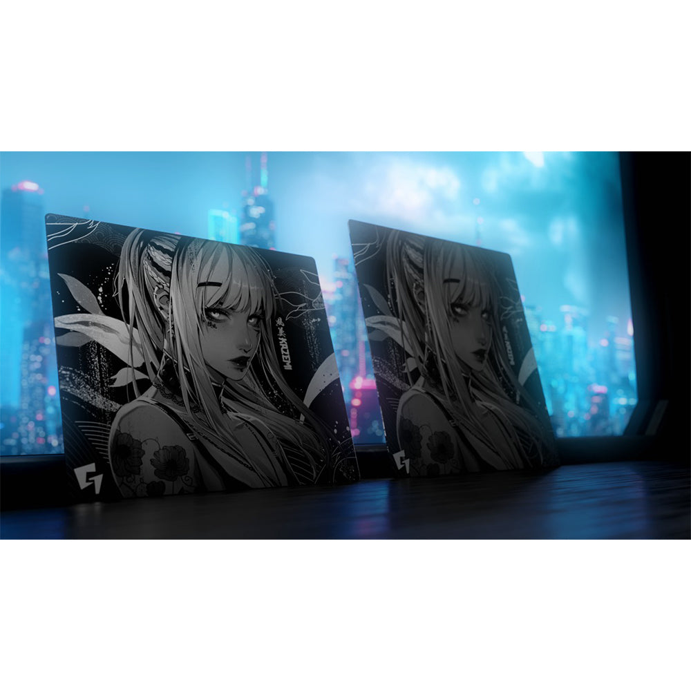 【2025年始棚卸キャンペーン】GLSSWRKS Kazemi Premium Glass Mousepad Dark 490x420mm Japan Limited Edition【他商品との同梱不可】