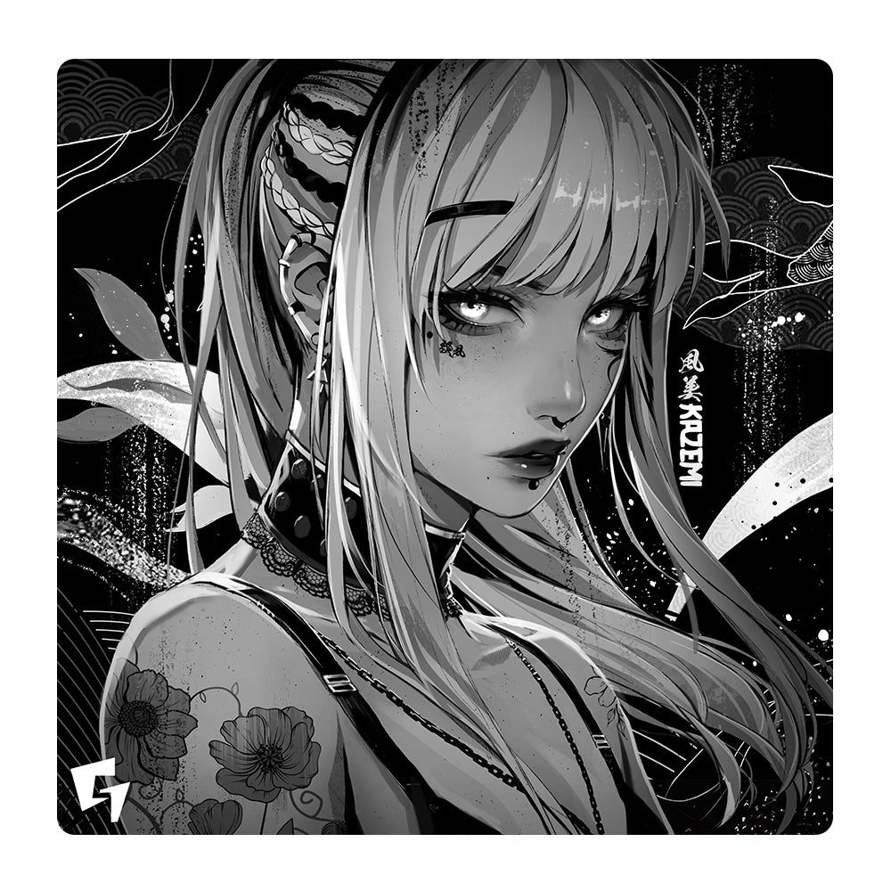 GLSSWRKS KAZEMI ガラスマウスパッド 490x420x3.5 mm GLSSWRKS(グラスワークス) Kazemi プレミアムガラスマウスパッド Dark