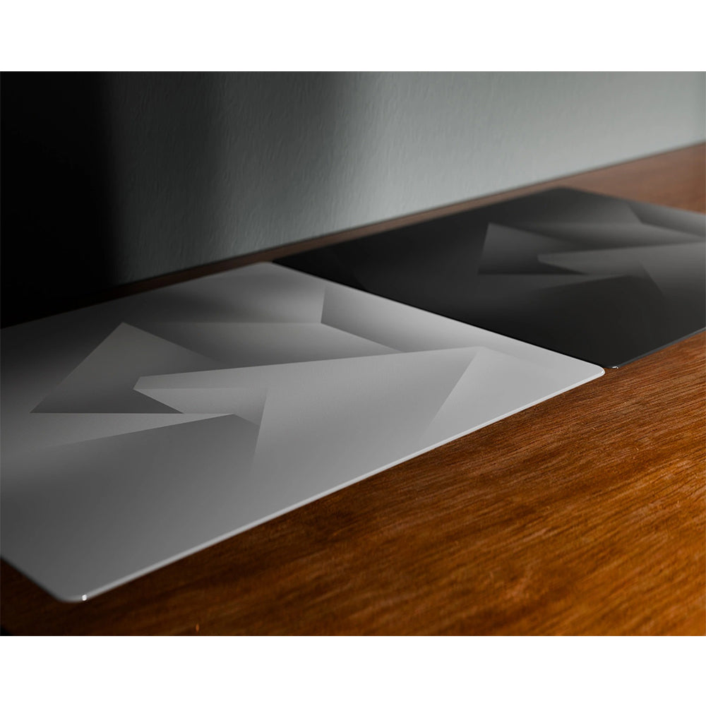 GLSSWRKS Polarity Series Glass Mousepad Large 490x420mm White