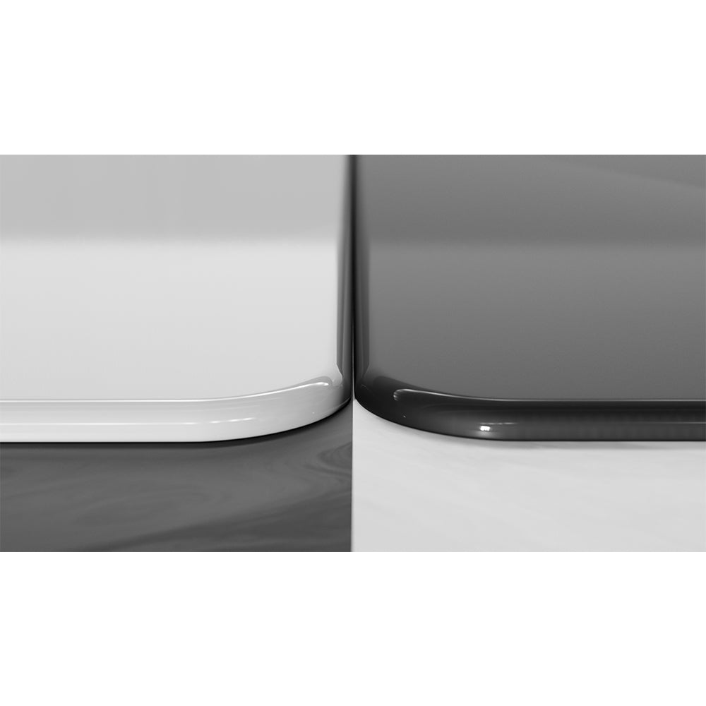 GLSSWRKS Polarity Series Glass Mousepad Large 490x420mm White