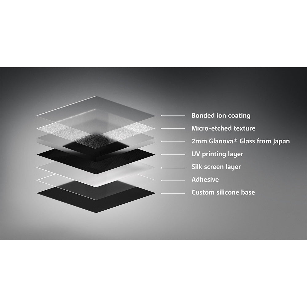 GLSSWRKS Polarity Series Glass Mousepad Large 490x420mm White
