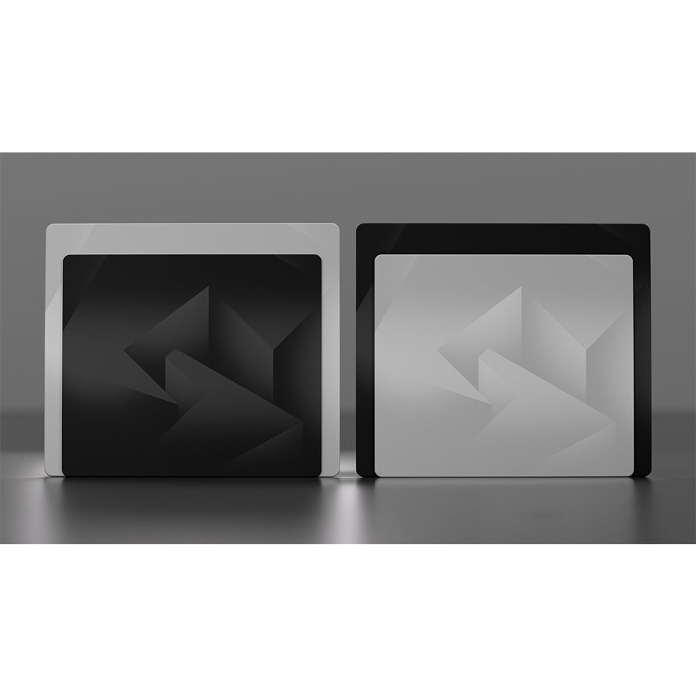 GLSSWRKS Polarity Series Glass Mousepad Large 490x420mm White