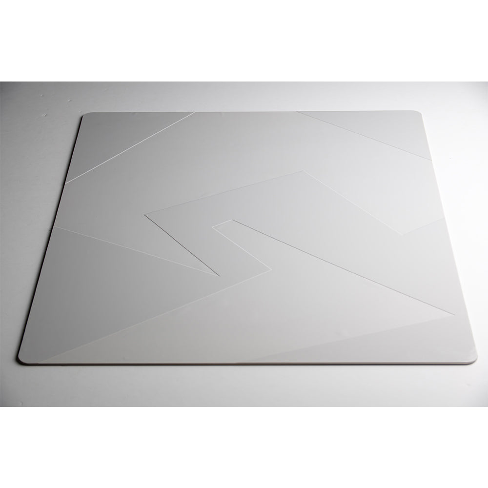GLSSWRKS Polarity Series Glass Mousepad Large 490x420mm White