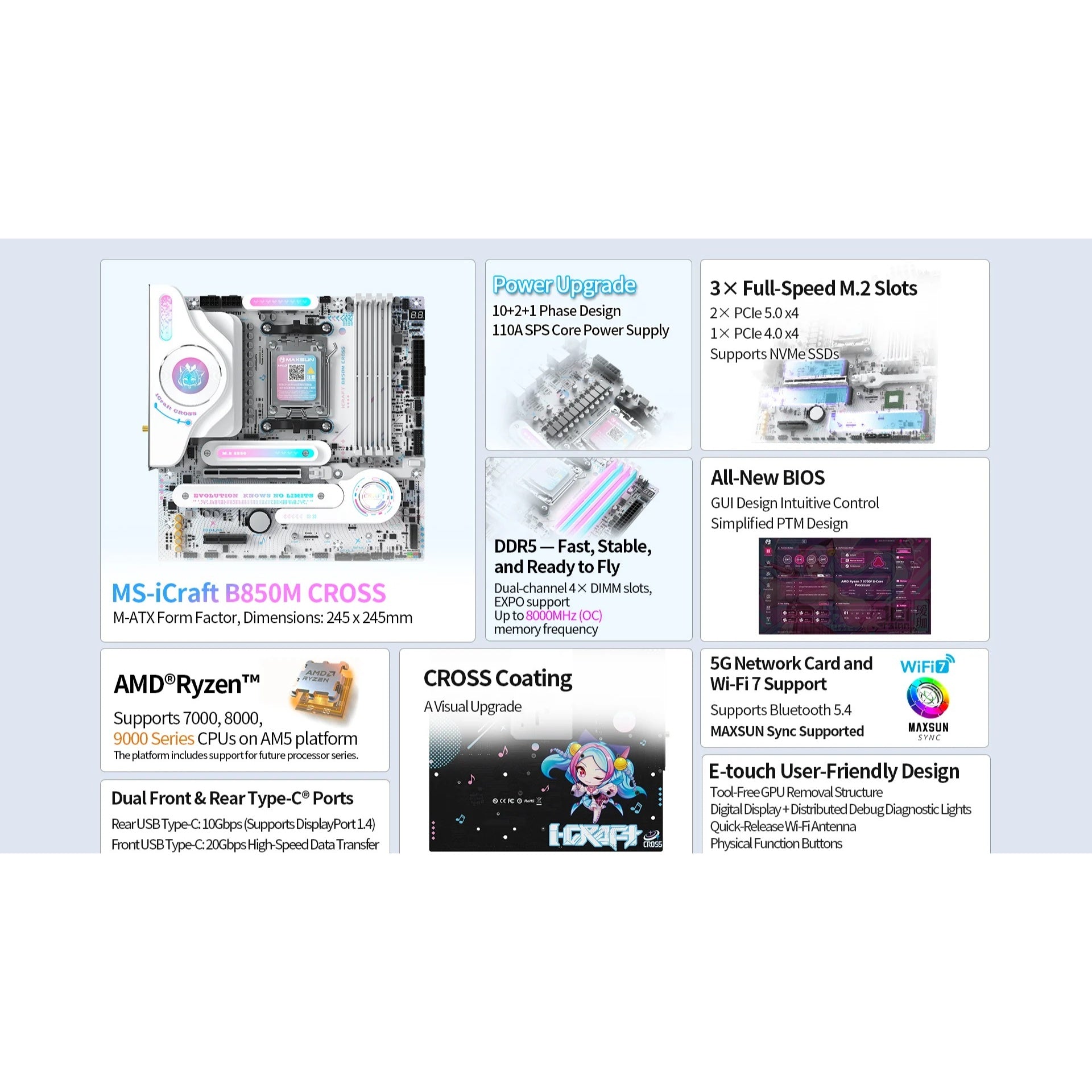 【MS-iCraft-B850M-CROSS】MB