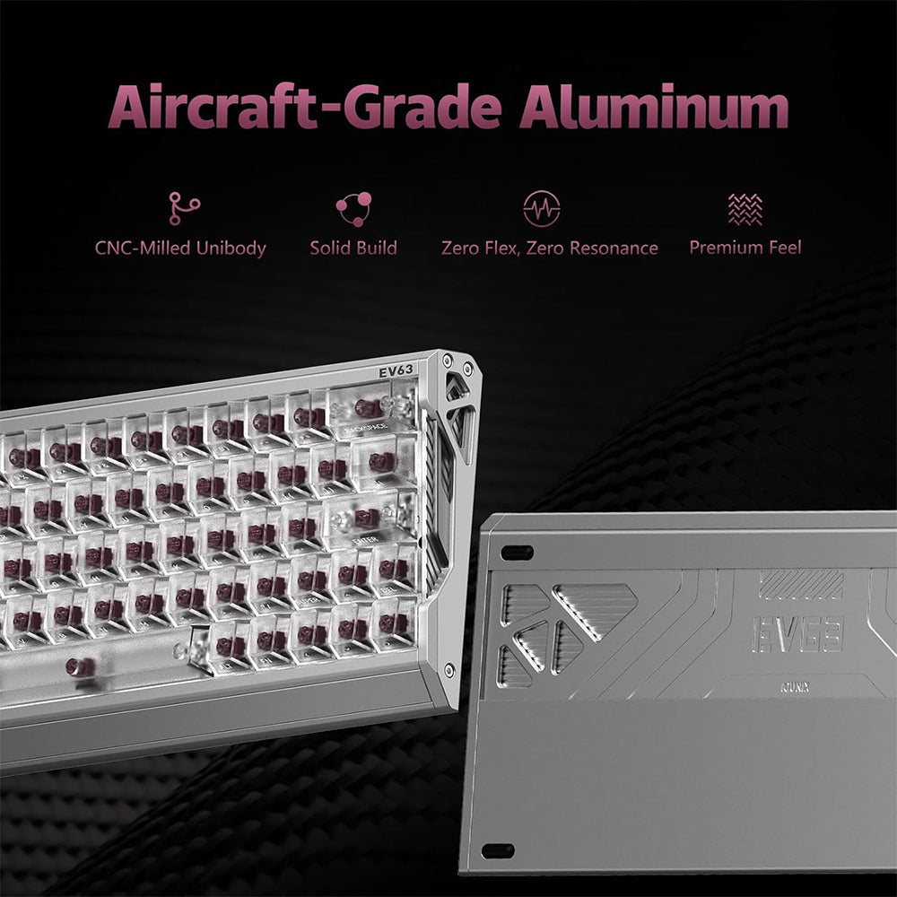 iQunix EV63 Magnetic Switch Gaming HE Keyboard Silver Blade (RS Version)