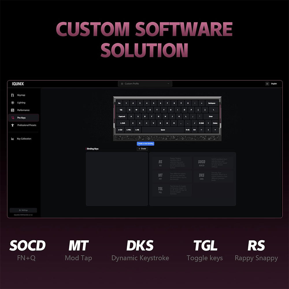 iQunix EV63 Magnetic Switch Gaming HE Keyboard Silver Blade (RS Version)