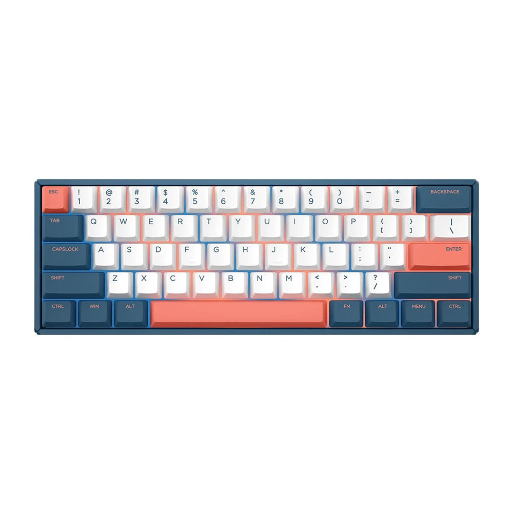 iQunix F60 60% Hot-swappable Mechanical Keyboard Coral Sea