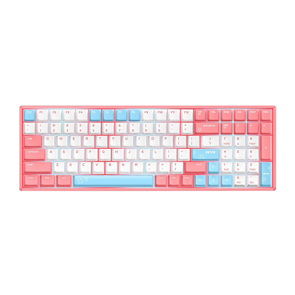 iQunix F96 RGB メカニカルキーボード 有線 US配列 96%サイズ Peach