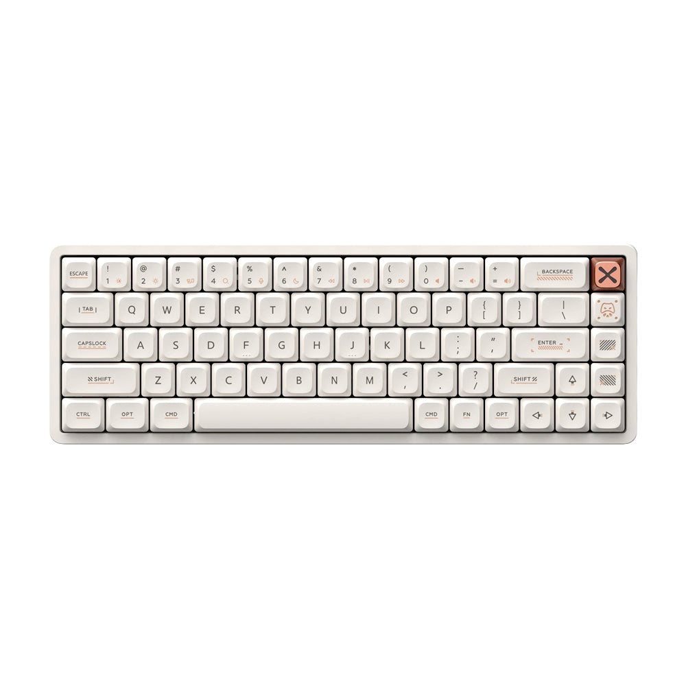 iQunix Magi65 Aluminum Low Profile Mechanical Keyboard Ochre White