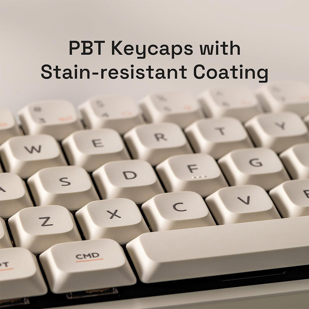 iQunix Magi65 Aluminum Low Profile Mechanical Keyboard Ochre White