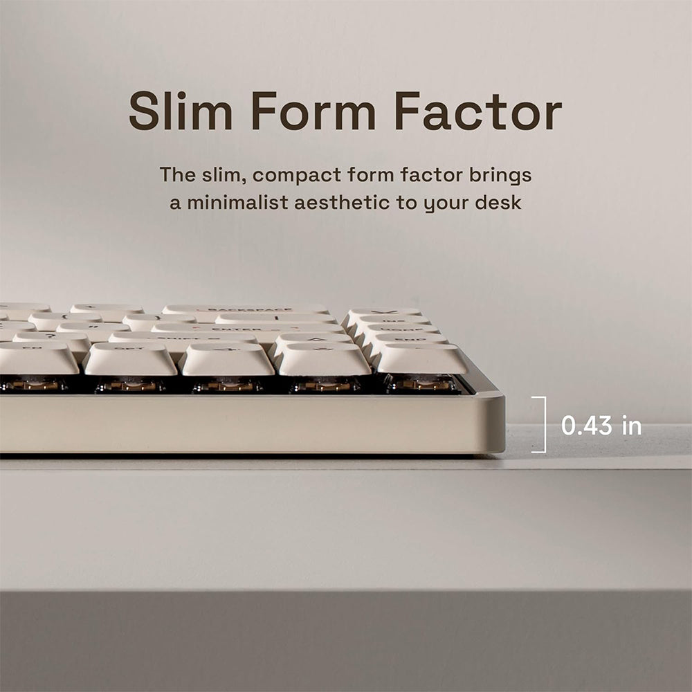 iQunix Magi65 Aluminum Low Profile Mechanical Keyboard Ochre White