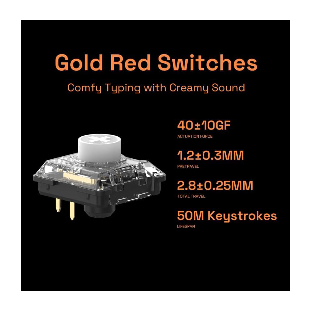 iQunix Magi65 Aluminum Low Profile Mechanical Keyboard Ochre White