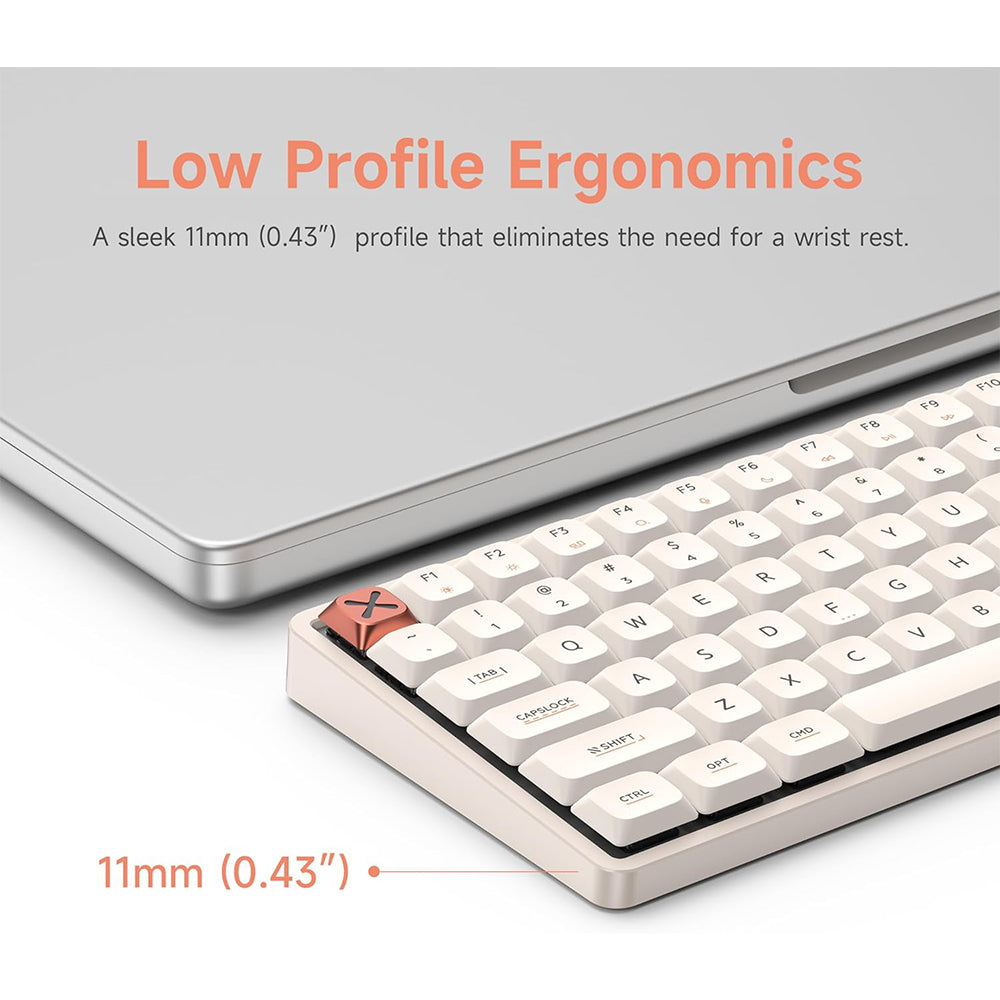 iQunix Magi75 Aluminum Low Profile Mechanical Keyboard Ochre White