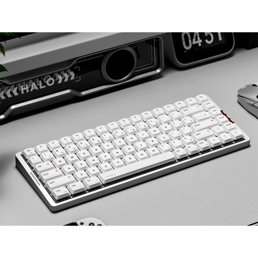 iQunix MQ80 Aluminum Low Profile Wireless Mechanical Keyboard Moonlight Silver