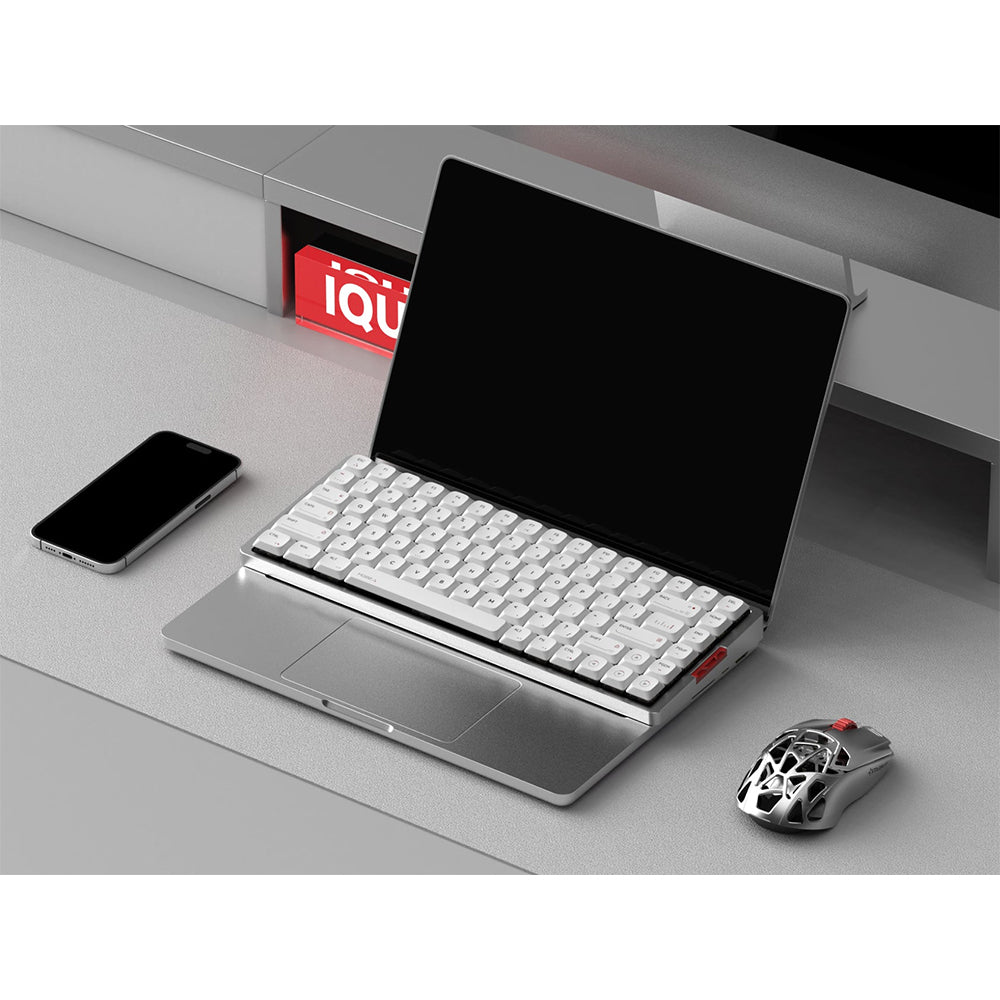 iQunix MQ80 Aluminum Low Profile Wireless Mechanical Keyboard Moonlight Silver
