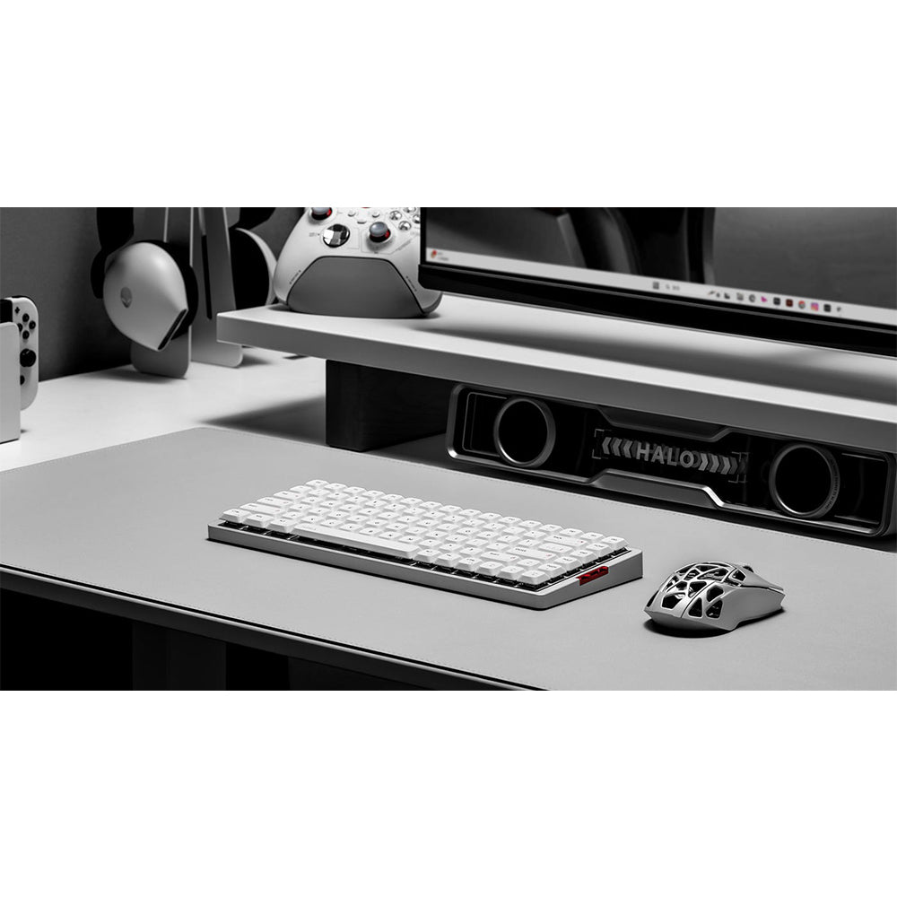 iQunix MQ80 Aluminum Low Profile Wireless Mechanical Keyboard Moonlight Silver