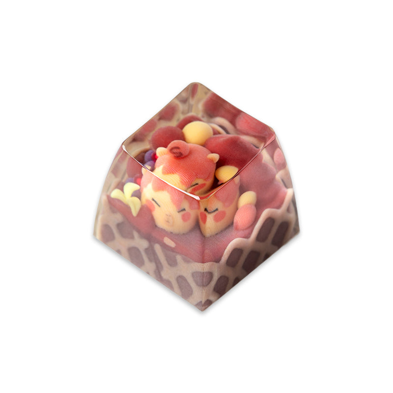 KEYMOJI Animal Ice Cream Artisan Keycap for Cherry MX Switches Chocolate