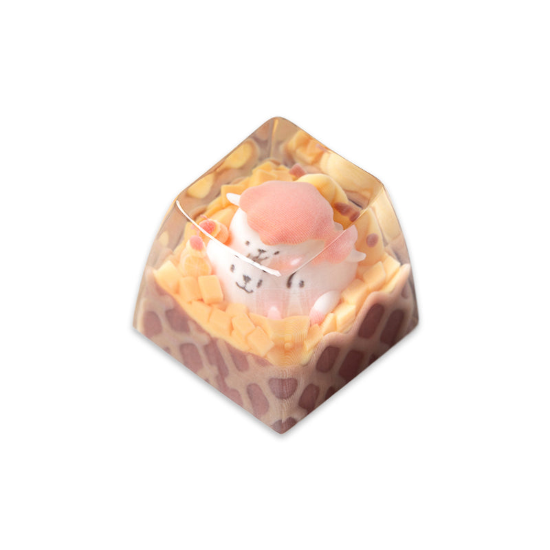 KEYMOJI Animal Ice Cream Artisan Keycap for Cherry MX Switches Mango