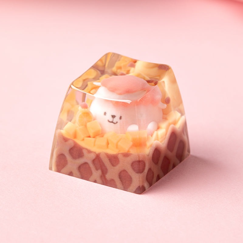 KEYMOJI Animal Ice Cream Artisan Keycap for Cherry MX Switches Mango