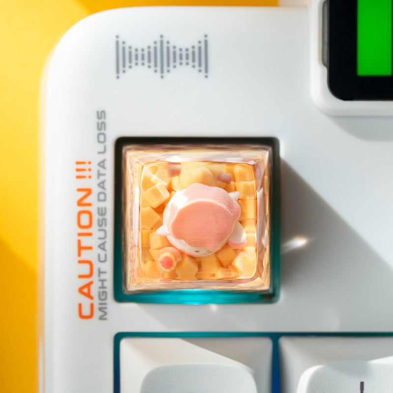 KEYMOJI Animal Ice Cream Artisan Keycap for Cherry MX Switches Mango
