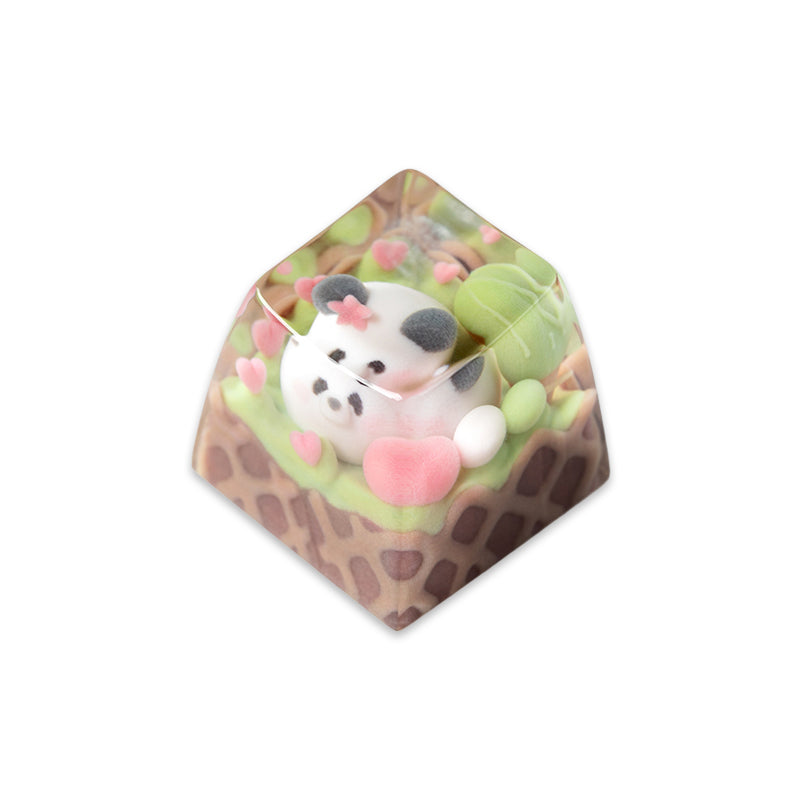 KEYMOJI(キーモジ) Animal Ice Cream アルチザンキーキャップ Matcha