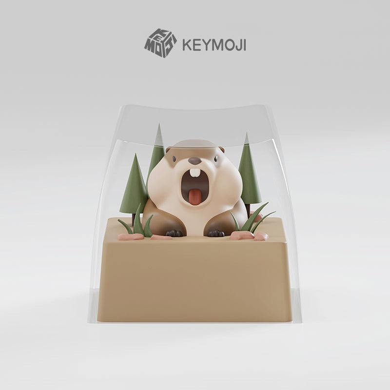 KEYMOJI Artisan Keycap for Cherry MX Switches Screaming Marmot