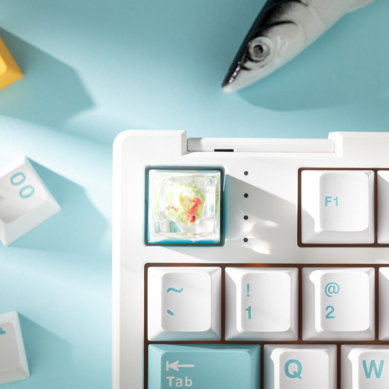 KEYMOJI Snow World Artisan Keycap for Cherry MX Switches Christmas Gift