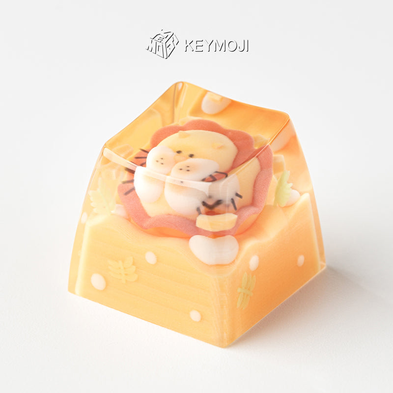 KEYMOJI Starry Candy Artisan Keycap for Cherry MX Switches Mango